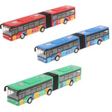 Maxbell 1:64 Scale Alloy Pull Back Vehicle Bus Diecast Toy Gift for Kids Red
