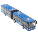 Maxbell 1:64 Scale Alloy Pull Back Vehicle Bus Diecast Toy Gift for Kids Blue