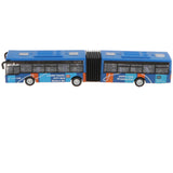 Maxbell 1:64 Scale Alloy Pull Back Vehicle Bus Diecast Toy Gift for Kids Blue