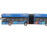 Maxbell 1:64 Scale Alloy Pull Back Vehicle Bus Diecast Toy Gift for Kids Blue
