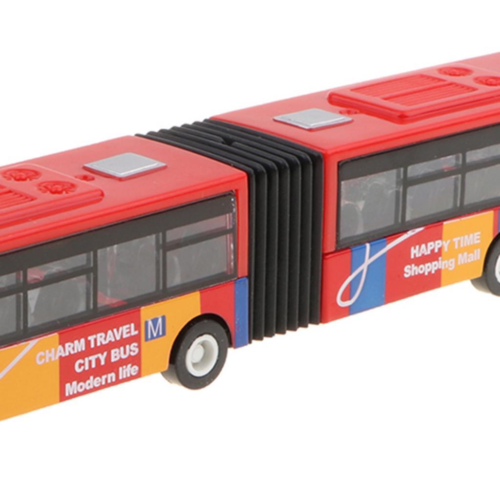 Maxbell 1:64 Scale Alloy Pull Back Vehicle Bus Diecast Toy Gift for Kids Green
