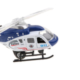 Maxbell Pull Back Plane Model Alloy Musical Lighting Helicopter Toy for Kids Blue