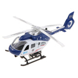Maxbell Pull Back Plane Model Alloy Musical Lighting Helicopter Toy for Kids Blue