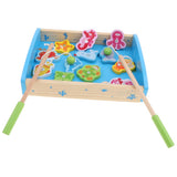 Maxbell 15PCS Toddler Wooden Magnetic Numbers Fishing Game Toy Box Set Play Activity