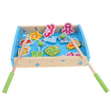 Maxbell 15PCS Toddler Wooden Magnetic Numbers Fishing Game Toy Box Set Play Activity