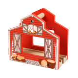 Maxbell Wooden Railway Train Set Building Accessories for Kids Gift Chicken House