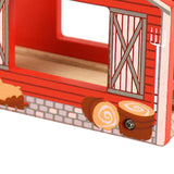 Maxbell Wooden Railway Train Set Building Accessories for Kids Gift Chicken House