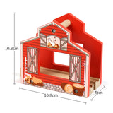 Maxbell Wooden Railway Train Set Building Accessories for Kids Gift Chicken House