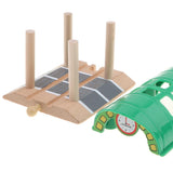 Maxbell Wooden Train Track Set Building Accessories Kids Toy Green Station