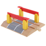 Maxbell Wooden Train Track Set Building Accessories Kids Toy Railroad Crossing Bar