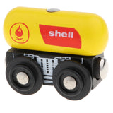 Maxbell Wooden Magnetic Train Carriage for Toy Trains Accessory Oil Tank Carriage