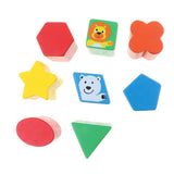 Maxbell Wooden Geometric Intelligence House Shape Sorter Matching Blocks for Toddler