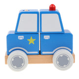 Maxbell Wooden Children's Disassembly Vehicle-Engineering Vehicle Police Car