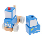 Maxbell Wooden Children's Disassembly Vehicle-Engineering Vehicle Police Car
