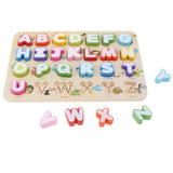 Maxbell Wooden Letter Block Puzzle Alphabet Board Montessori Educational Baby Toys