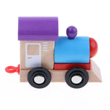 Maxbell Wooden Train Sorting Stacking Block Set for Kid Early Educational Toy Fruit