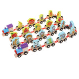 Maxbell Wooden Train Sorting Stacking Block Set for Kid Early Educational Toy Fruit