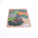 Maxbell Multilayer Wooden Animal Puzzle Jigsaw Kids Educational Toys Giraffe