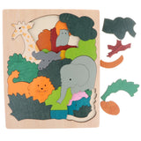 Maxbell Multilayer Wooden Animal Puzzle Jigsaw Kids Educational Toys Giraffe