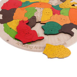 Maxbell Kids Wooden Animals Puzzles Alphabet Jigsaw Early Learning Educational Toy