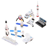 Maxbell Mini Space Toys Airplane  Rocket Car Model Set for Kids Birthday Gifts A