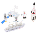 Maxbell Mini Space Toys Airplane  Rocket Car Model Set for Kids Birthday Gifts A