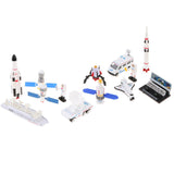 Maxbell Mini Space Toys Airplane  Rocket Car Model Set for Kids Birthday Gifts A