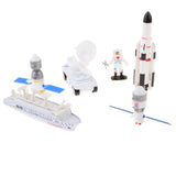 Maxbell Mini Space Toys Airplane  Rocket Car Model Set for Kids Birthday Gifts A