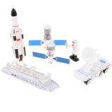 Maxbell Mini Space Toys Airplane  Rocket Car Model Set for Kids Birthday Gifts A