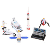 Maxbell Mini Space Toys Airplane  Rocket Car Model Set for Kids Birthday Gifts B