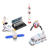 Maxbell Mini Space Toys Airplane  Rocket Car Model Set for Kids Birthday Gifts B