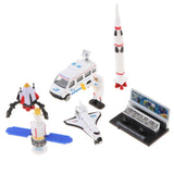 Maxbell Mini Space Toys Airplane  Rocket Car Model Set for Kids Birthday Gifts B