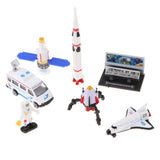 Maxbell Mini Space Toys Airplane  Rocket Car Model Set for Kids Birthday Gifts B