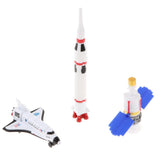 Maxbell Mini Space Toys Airplane  Rocket Car Model Set for Kids Birthday Gifts B