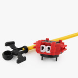 Maxbell Metal 4 Pcs Burst Spinning Top  Grip Launcher Toy Set
