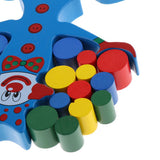 Maxbell Clown Block Stack Up Balance Game Wooden Education Toy Baby Kids Fun Play