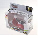 Maxbell 1:18 Scale Mini Alloy Pull Back Motorcycle Vehicles Car Toy Gifts Red