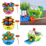 Maxbell Wooden Pounding Toy Color Matching Game Developmental Baby Toy Frog