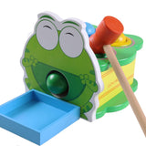 Maxbell Wooden Pounding Toy Color Matching Game Developmental Baby Toy Frog