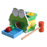 Maxbell Wooden Pounding Toy Color Matching Game Developmental Baby Toy Frog