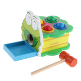 Maxbell Wooden Pounding Toy Color Matching Game Developmental Baby Toy Frog