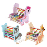 Maxbell Cute 3 In 1 Wooden Educational Toy Xylophone Musical Pounding Toy Unicorn