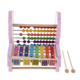 Maxbell Cute 3 In 1 Wooden Educational Toy Xylophone Musical Pounding Toy Unicorn