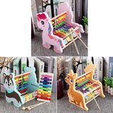 Maxbell Cute 3 In 1 Wooden Educational Toy Xylophone Musical Pounding Toy Unicorn