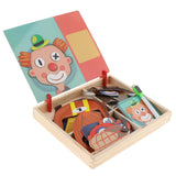 Maxbell Kids Wooden Magnetic Drawing Board Jigsaw Puzzle Toys People