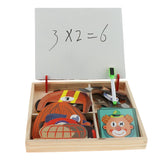 Maxbell Kids Wooden Magnetic Drawing Board Jigsaw Puzzle Toys People