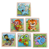 Maxbell 3D Wooden Animals Jigsaw Puzzle Board Kids Early Educational Toy Elephant