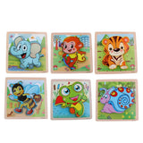 Maxbell 3D Wooden Animals Jigsaw Puzzle Board Kids Early Educational Toy Elephant