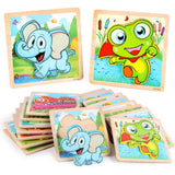 Maxbell 3D Wooden Animals Jigsaw Puzzle Board Kids Early Educational Toy Elephant