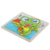 Maxbell 3D Wooden Animals Jigsaw Puzzle Board Kids Early Educational Toy Frog